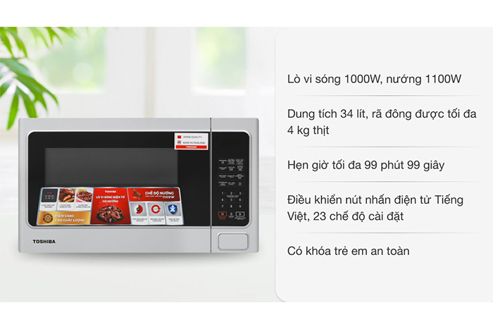 Hình ảnh sản phẩm - [ ER-SGS34(S1)VN ] Lò Vi Sóng Toshiba 34 Lít