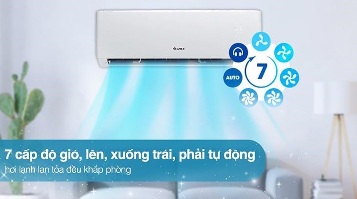 Hơi lạnh/ấm lan tỏa đều khắp phòng tạo cảm giác dễ chịu