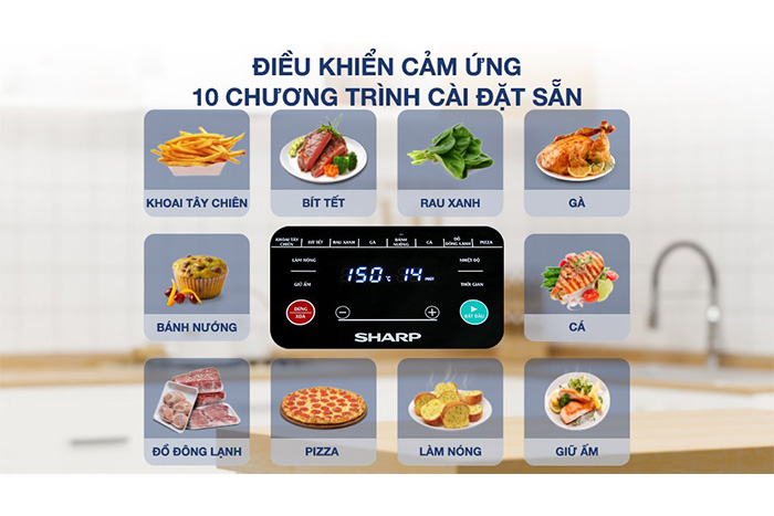 Hình ảnh sản phẩm - [KF-AF70EV-ST] Nồi Chiên Không Dầu Sharp 7 Lít