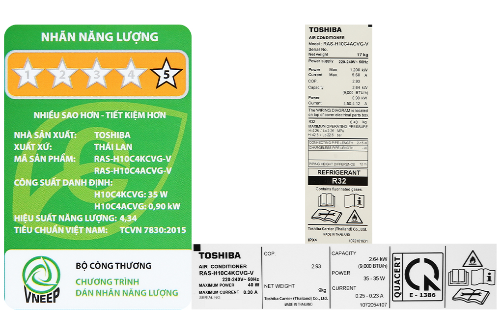 Hình ảnh sản phẩm - [RAS-H10C4KCVG-V] Máy lạnh Toshiba 1 HP Inverter
