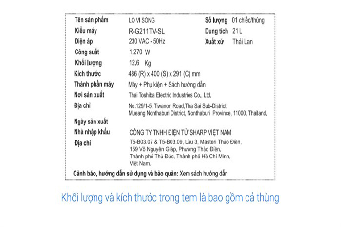Hình ảnh sản phẩm - [R-G211TV-SL] Lò Vi Sóng Sharp Có Nướng 21 Lít