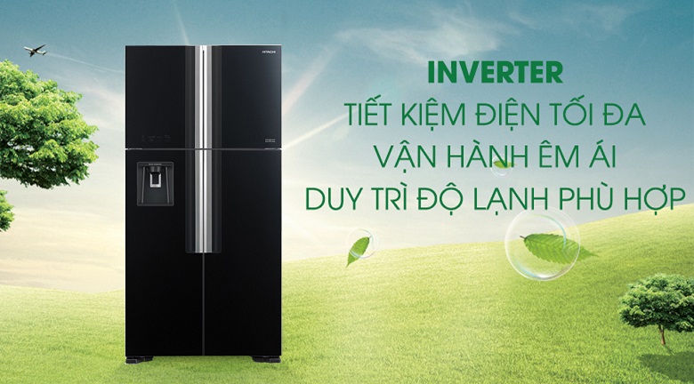 Công nghệ Inverter - Tủ lạnh Hitachi Inverter 540 lít R-FW690PGV7X GBK