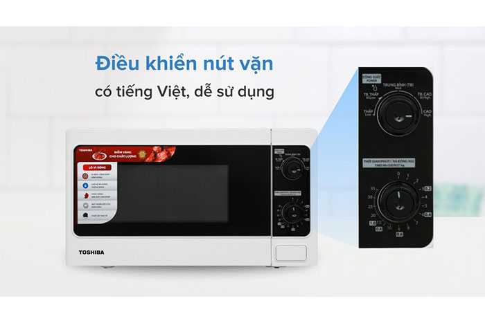 Hình ảnh sản phẩm - [ER-SM20(W1)VN] Lò Vi Sóng Toshiba 20 Lít