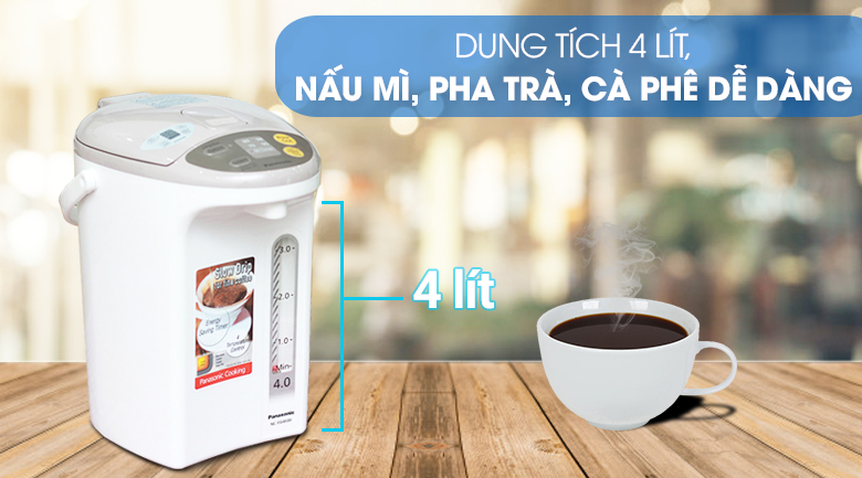 Bình thủy điện Panasonic NC-EG4000CSY 4 lít - Dung tích