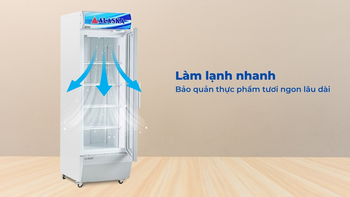 Tủ làm lạnh nhanh giúp bảo quản thực phẩm tươi ngon lâu dài