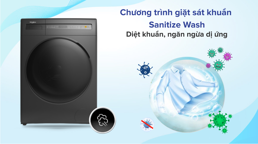 Máy giặt Whirlpool Inverter 10.5 kg FWEB10502FG - Công nghệ giặt đặc biệt