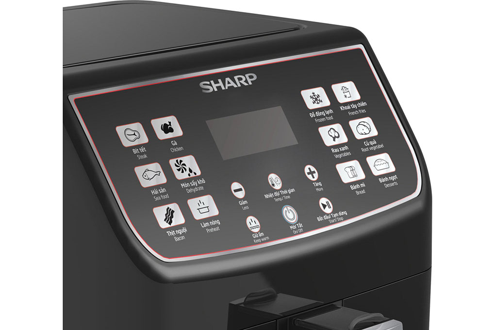 Hình ảnh sản phẩm - [KF-AF55EV-BK] Nồi Chiên Không Dầu Sharp 5.5 Lít