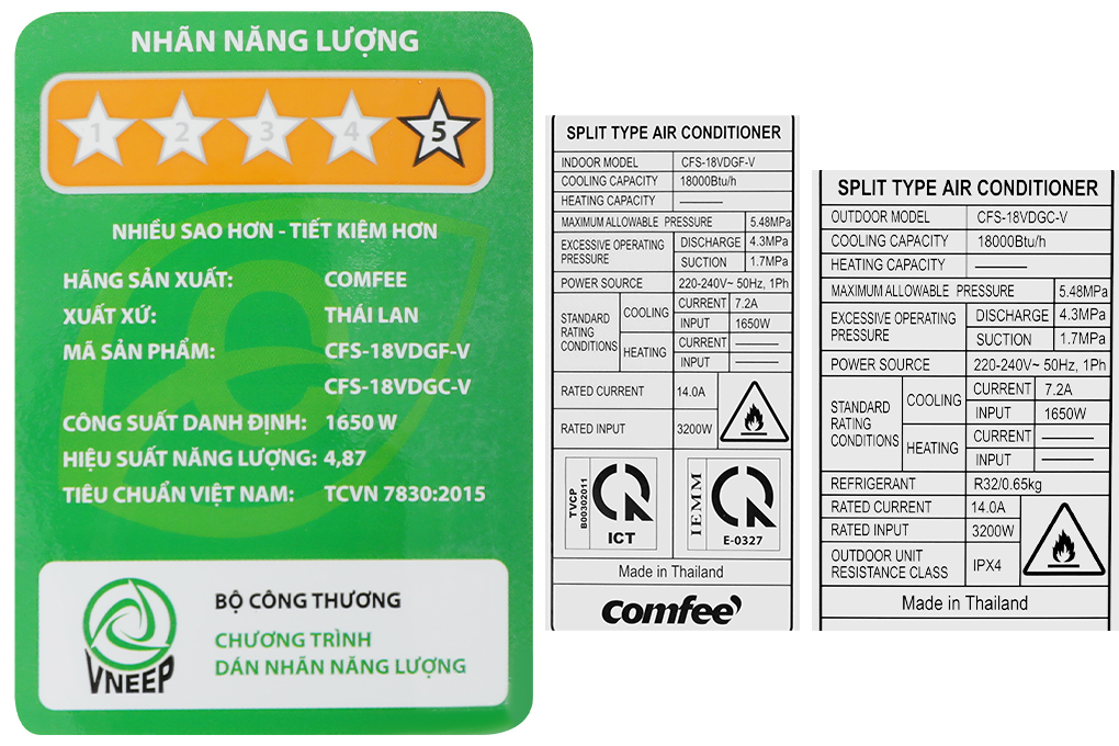 Hình ảnh sản phẩm - [CFS-18VDGF-V] Máy lạnh Comfee Inverter 2 HP