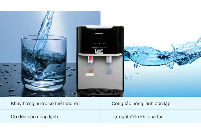 Hình ảnh sản phẩm - [ RWF-W1669BV(K1) ] Máy Nước Nóng Lạnh Toshiba