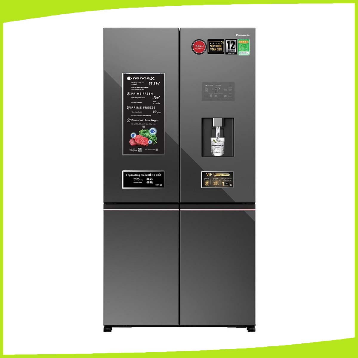 Hình ảnh sản phẩm - [NR-XY680YMMV] Tủ lạnh Panasonic Inverter 621 lít Multi Door