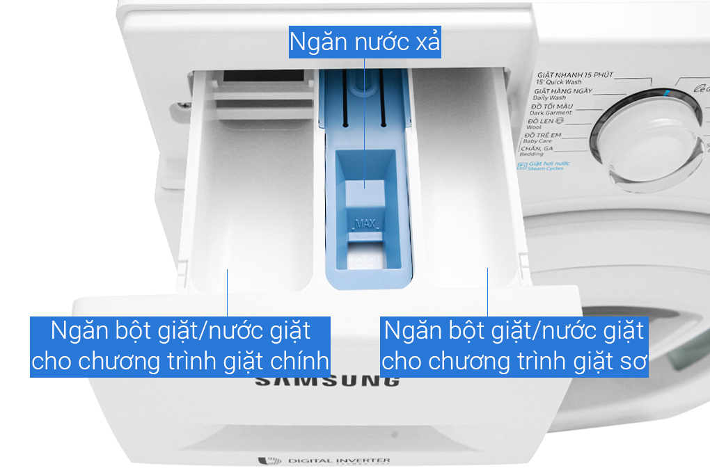 Hình ảnh sản phẩm - [WW90K44G0YW/SV] Máy giặt Samsung Addwash Inverter 9 Kg 