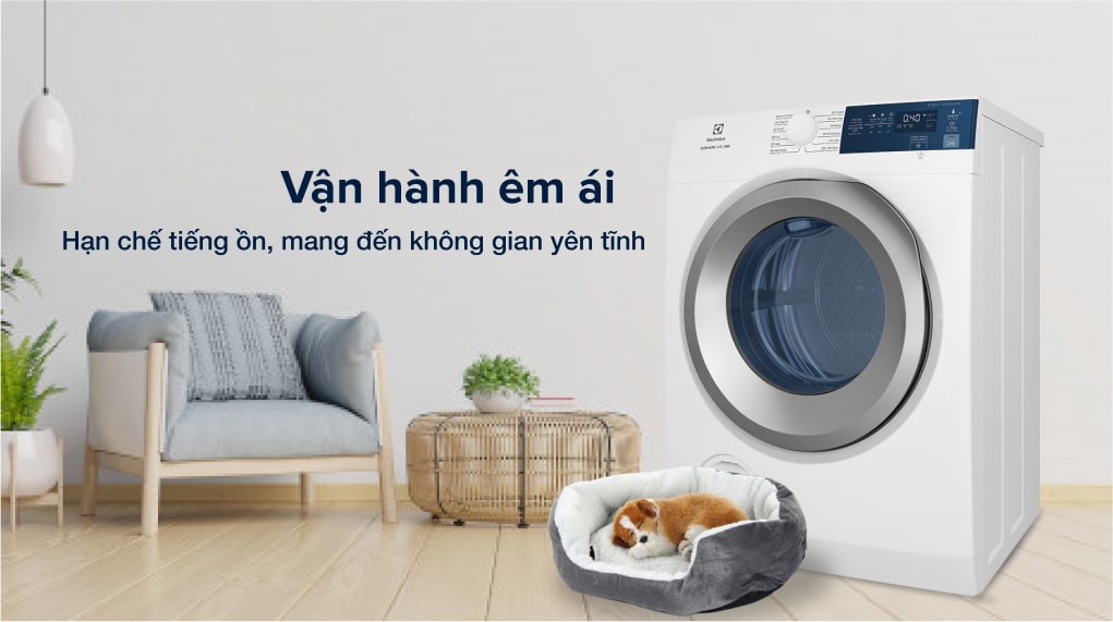 Máy sấy thông hơi Electrolux 8.5 kg EDS854J3WB - Vận hành êm ái