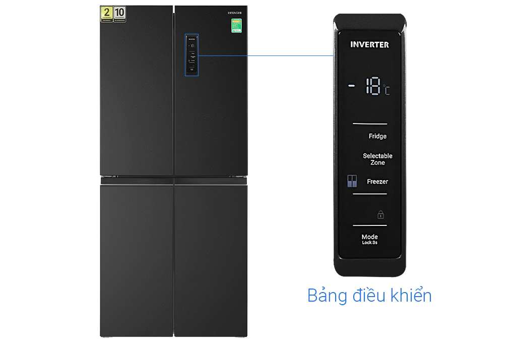 Hình ảnh sản phẩm - [HR4N7522DSDXVN] Tủ lạnh Hitachi Inverter 466 lít Multi Door