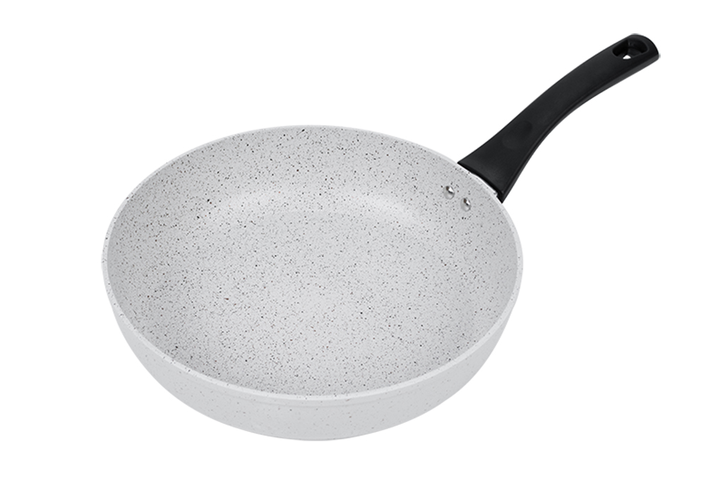 Hình ảnh sản phẩm - [H23106-J24] Chảo cao cấp vân đá trắng Supor Rock Marble 24cm (6 cái/thùng)
