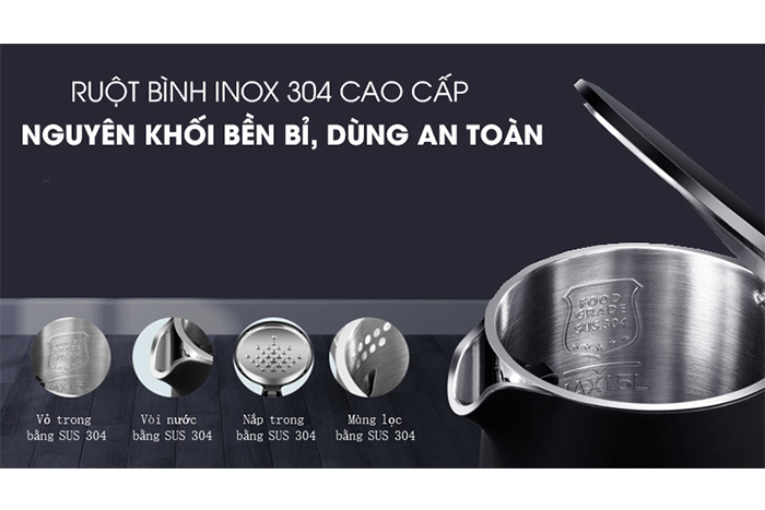 Hình ảnh sản phẩm - [KT-15DS1NV] Bình Đun Siêu Tốc Toshiba 1.5 Lít