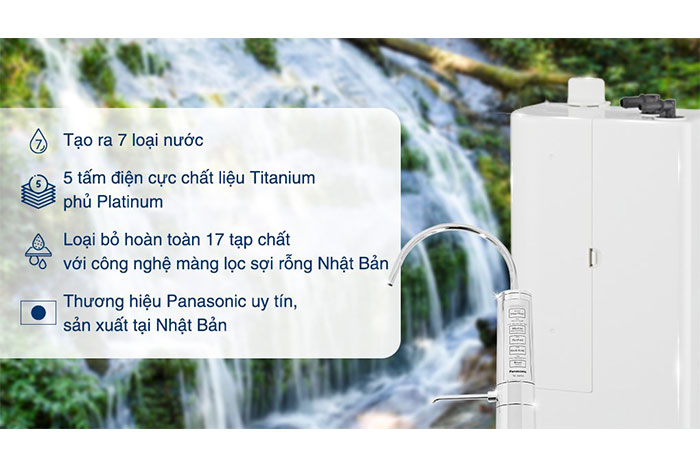 Hình ảnh sản phẩm - [TK-AB50-ZEX] Máy Lọc Nước Ion Kiềm Panasonic 5 Tấm Điện Cực