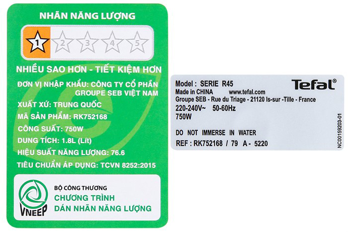Hình ảnh sản phẩm - [RK752168] Nồi Cơm Điện Tử Tefal 1.8 Lít