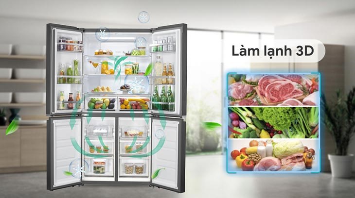 Tủ lạnh Whirlpool sử dụng công nghệ làm lạnh 3D