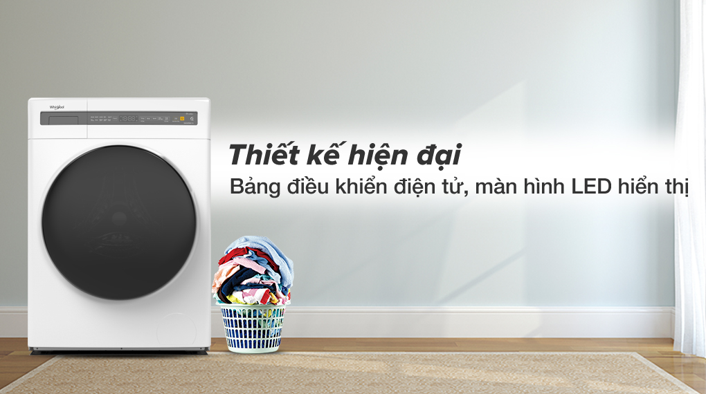 Thiết kế - Máy giặt Whirlpool Innverter 9 kg FWEB9002FW