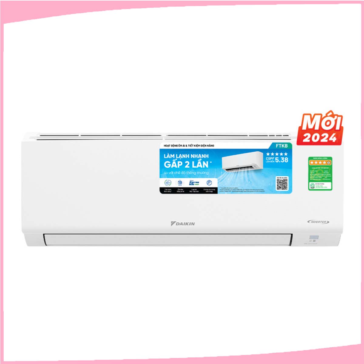 Hình ảnh sản phẩm - [FTKB25YVMV] Máy Lạnh Daikin Inverter 1 HP