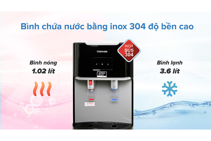 Hình ảnh sản phẩm - [ RWF-W1669BV(K1) ] Máy Nước Nóng Lạnh Toshiba