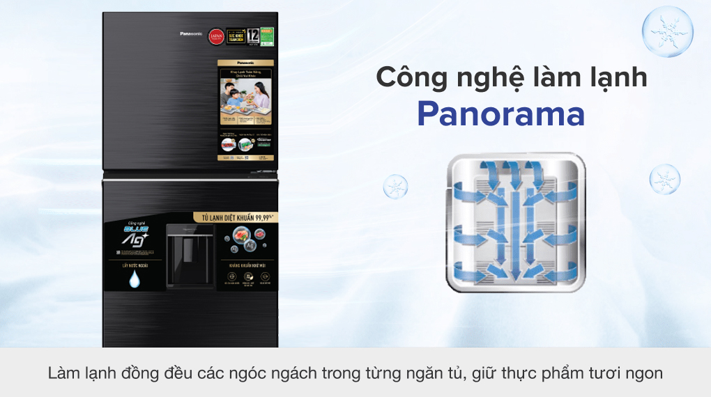 Tủ lạnh Panasonic Inverter 326 lít NR-TL351GVKV - Công nghệ làm lạnh + Công nghệ bảo quản thực phẩm