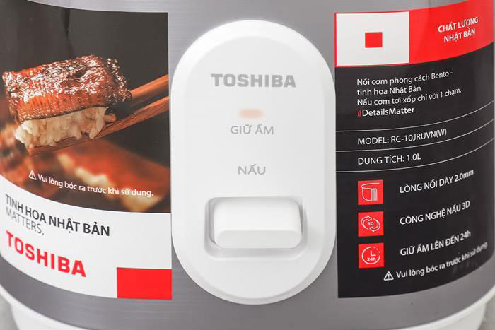 Hình ảnh sản phẩm - [RC-10JRUVN(W)] Nồi Cơm Điện Toshiba 1.0 Lít