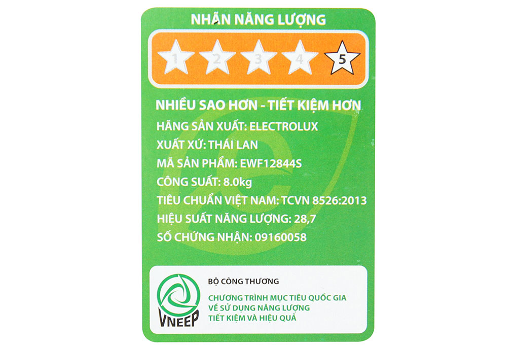 Hình ảnh sản phẩm - [EWF12844S] Máy giặt Electrolux Inverter 8 kg EWF12844S