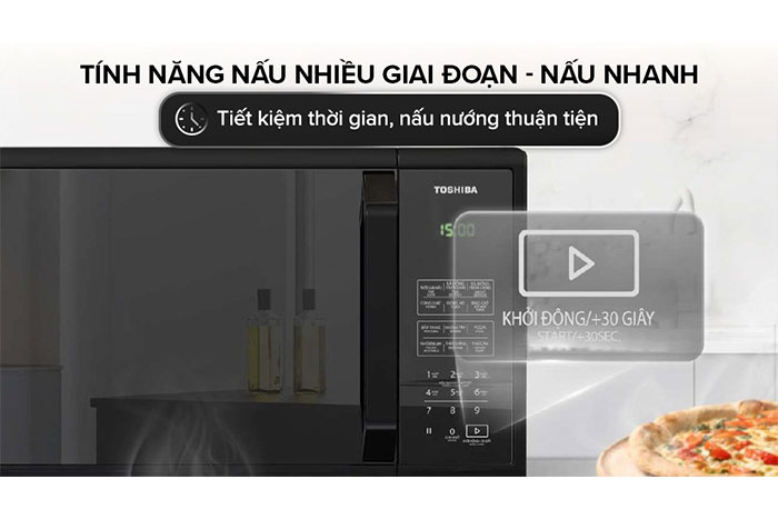 Hình ảnh sản phẩm - [MM-EM25PE(BM)] Lò Vi Sóng Toshiba 25 Lít
