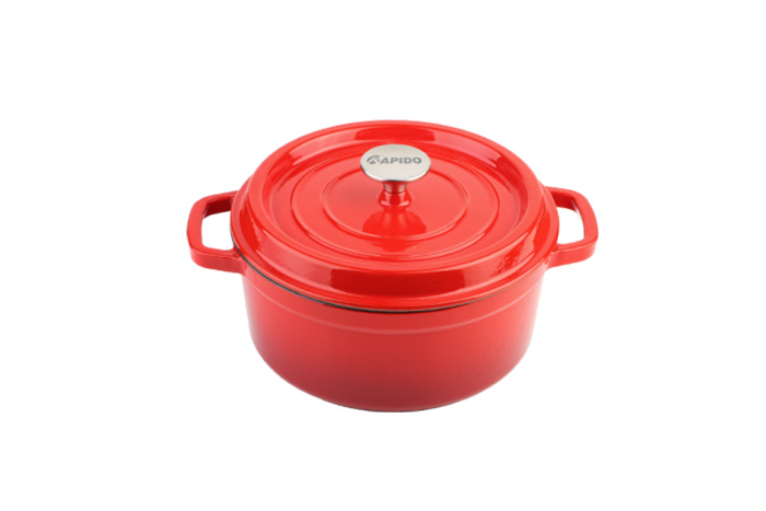 Hình ảnh sản phẩm - [RK24-RD] Nồi Gang Đúc Chống Dính Rapido 24cm