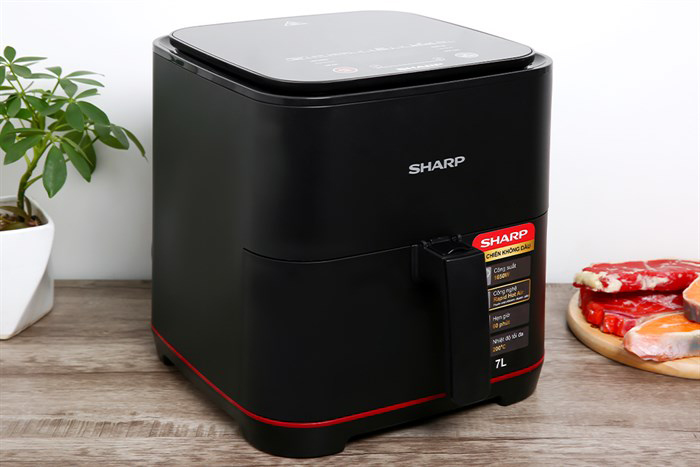 Hình ảnh sản phẩm - [KF-AF70EV-BK] Nồi Chiên Không Dầu Sharp 7.0 Lít
