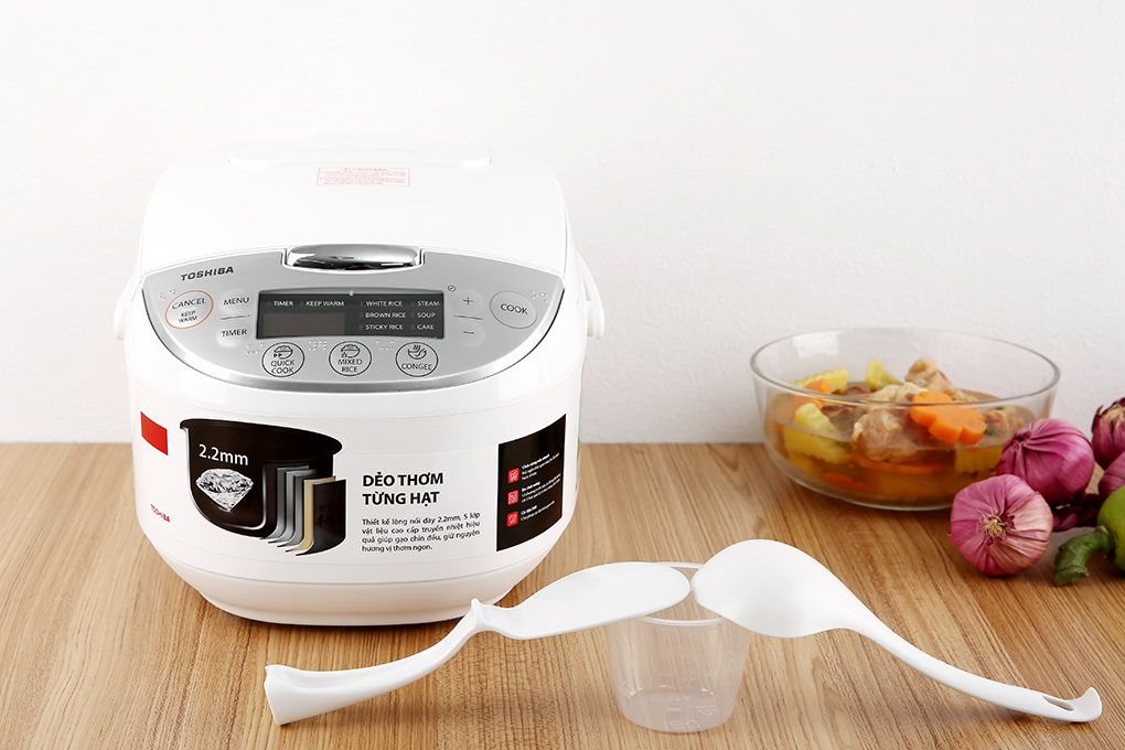 Hình ảnh sản phẩm - [RC-10DH2PV(W)] Nồi Cơm Điện Tử Toshiba 1.0 Lít