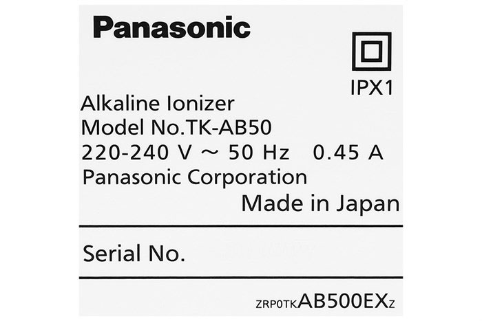 Hình ảnh sản phẩm - [TK-AB50-ZEX] Máy Lọc Nước Ion Kiềm Panasonic 5 Tấm Điện Cực