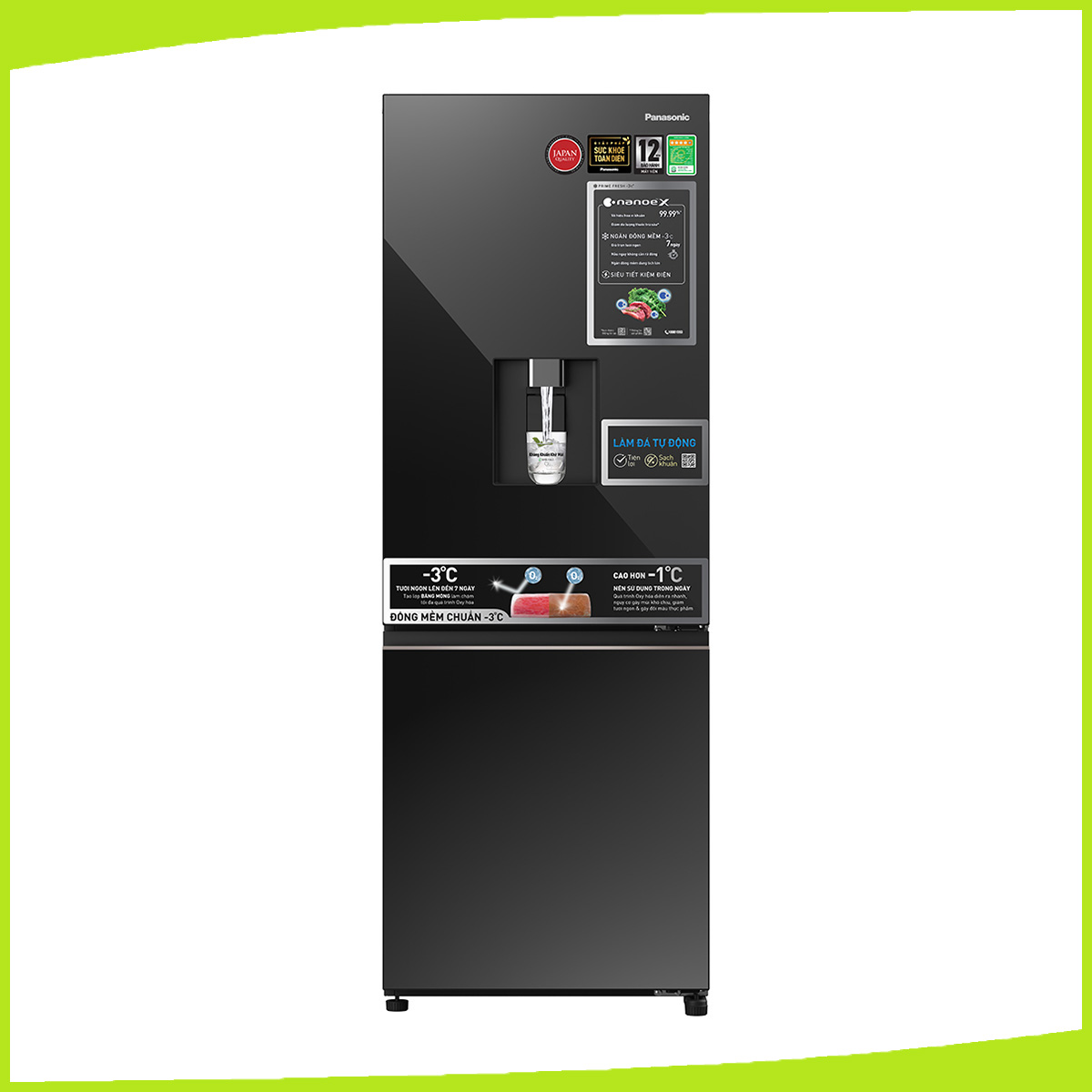 Hình ảnh sản phẩm - [NR-BV331WGKV] Tủ lạnh Panasonic Inverter 300 lít 