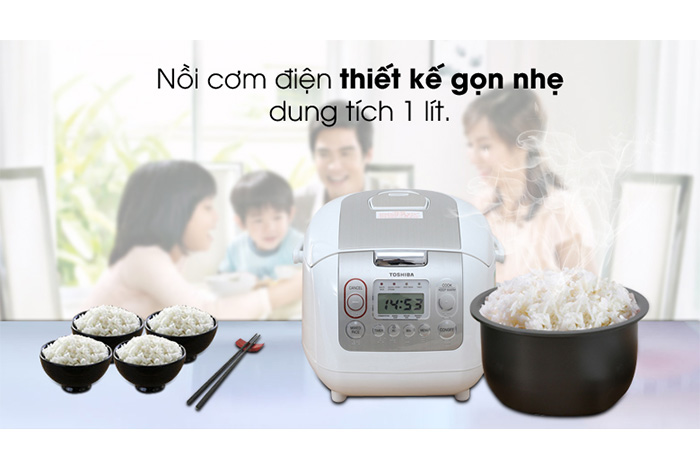 Hình ảnh sản phẩm - [RC-10NMFVN(WT)] Nồi Cơm Điện Tử Toshiba 1 Lít