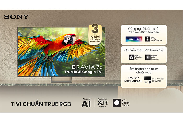 Hình ảnh sản phẩm - [K-55XR70M2] Sony Google TV True RGB BRAVIA 7 II 55 Inch