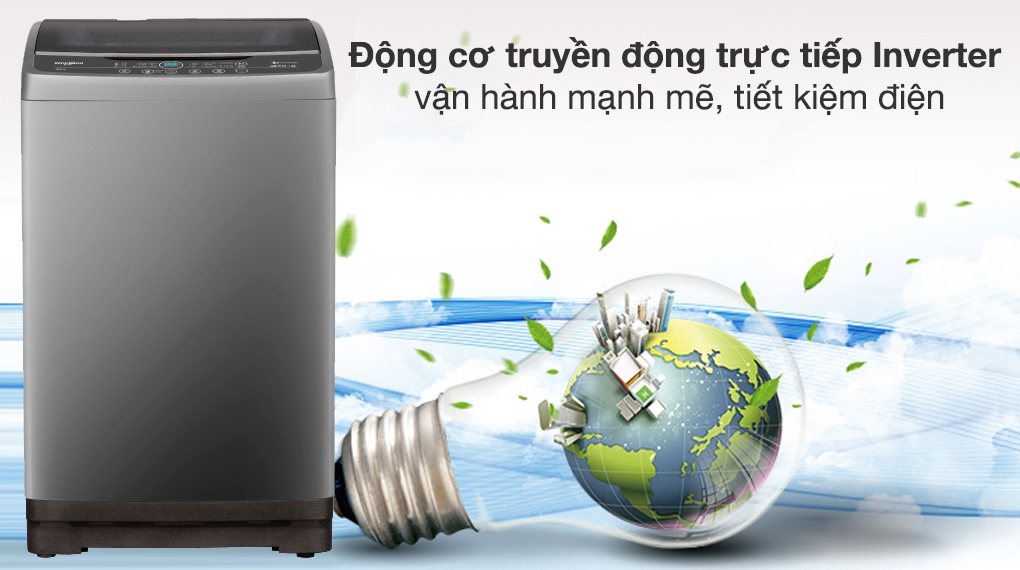 Máy giặt Whirlpool Inverter 9.5 kg VWVD9502FG - Động cơ - Tiết kiệm điện