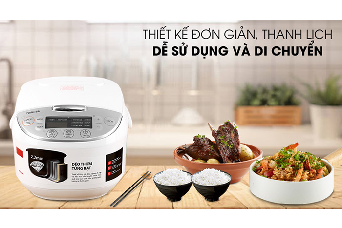 Hình ảnh sản phẩm - [RC-18DH2PV(W)] Nồi Cơm Điện Tử Toshiba 1.8 Lít