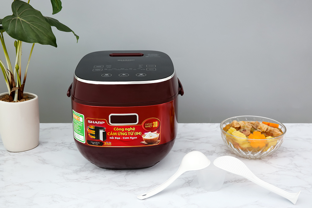 Hình ảnh sản phẩm - [KS-IH191V-RD] Nồi cơm điện cao tần Sharp 1.8 lít KS-IH191V-RD