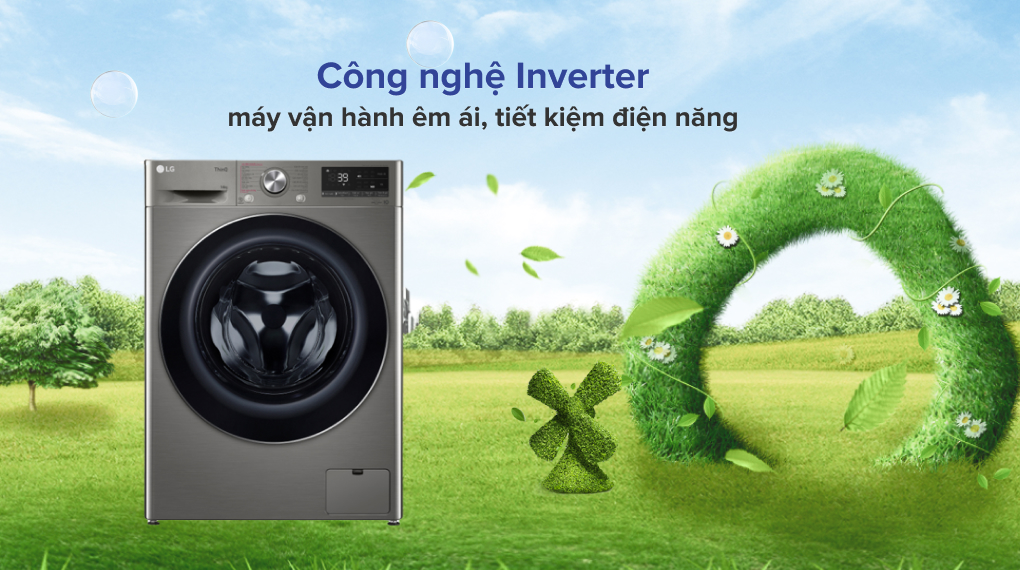 Máy giặt LG Inverter 14 kg FV1414S3P - Công nghệ Inverter