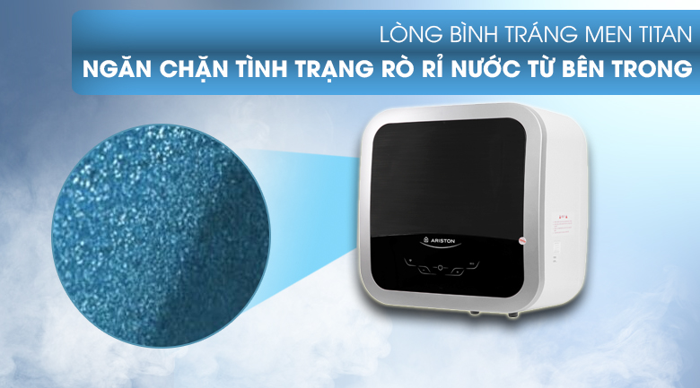 Lòng bình tráng men Titan - Máy nước nóng Ariston 30 lít AN2 30 TOP WIFI