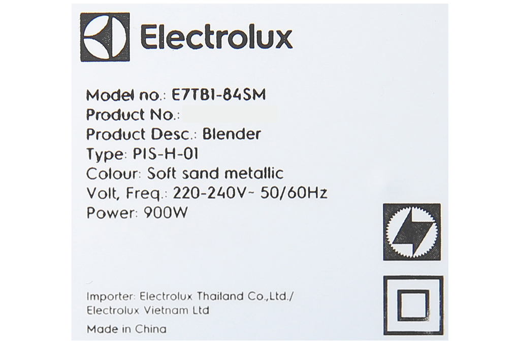 Hình ảnh sản phẩm - [E7TB1-84SM] Máy xay sinh tố đa năng Electrolux E7TB1-84SM