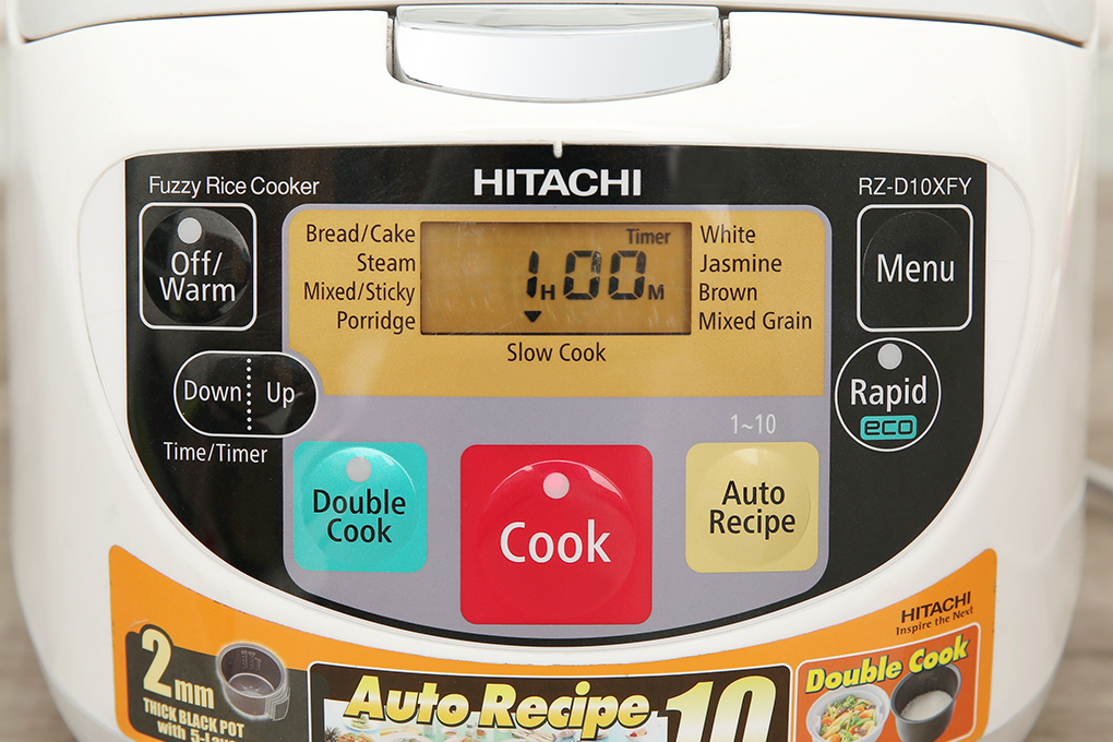 Hình ảnh sản phẩm - [RZ-D10XFY-GWH] Nồi cơm điện tử Hitachi 1 lít
