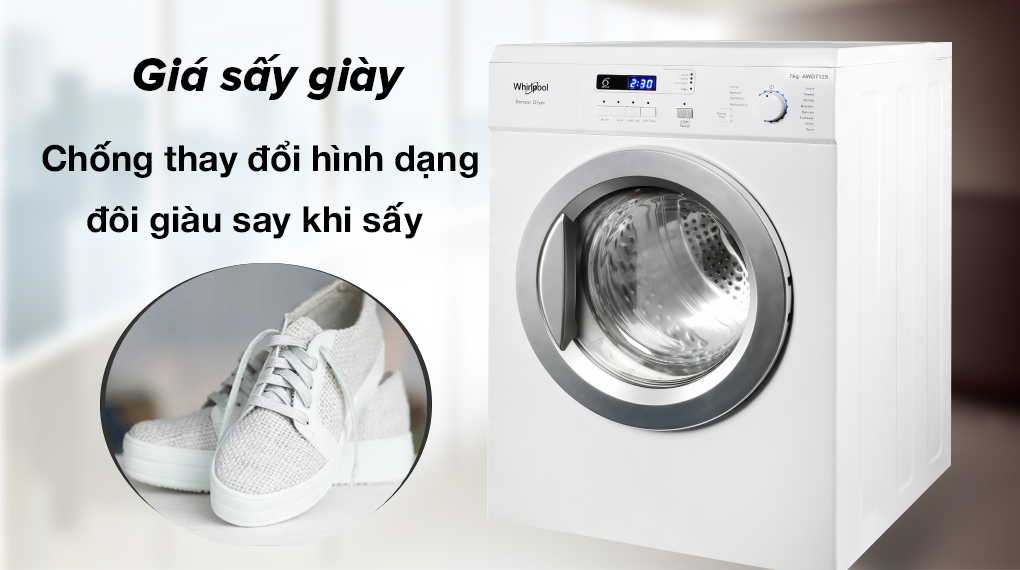 thiết kế giá sấy giày tiện lợi-Máy sấy Whirlpool AWD712S2