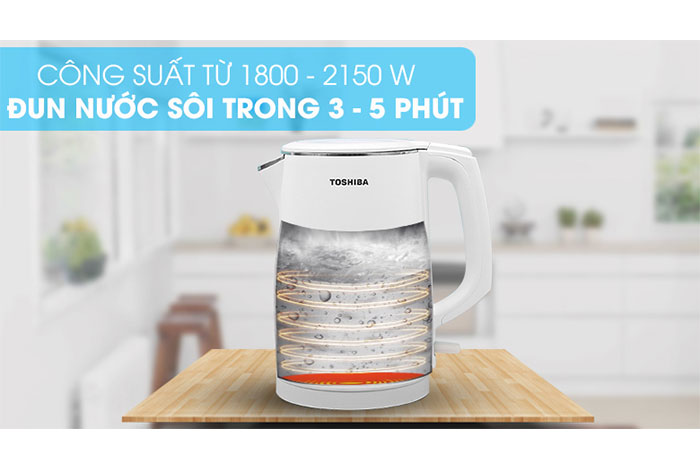 Hình ảnh sản phẩm - [KT-15DS1PV] Bình Đun Siêu Tốc Toshiba 1.5 Lít