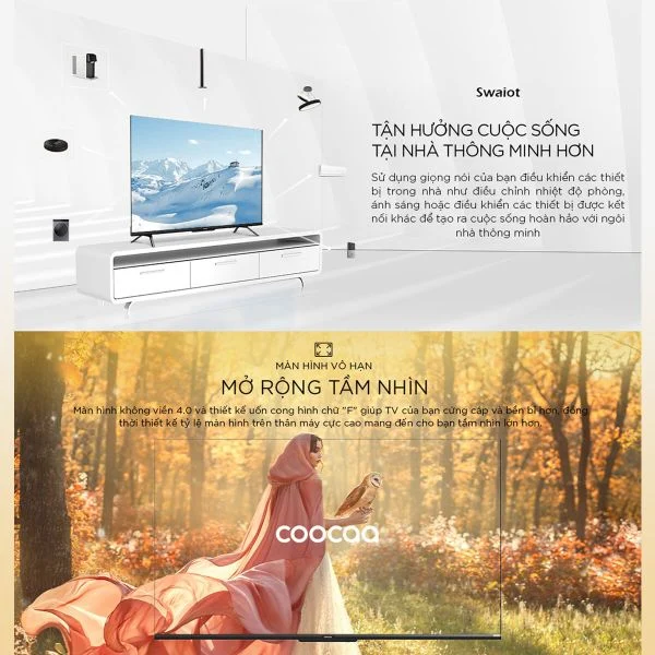 Màn hình vô cực của Coocaa 55Y72 55 inch