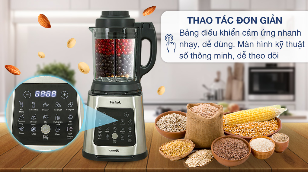 Máy làm sữa hạt đa năng Tefal BL83SD66 - Bảng điều khiển