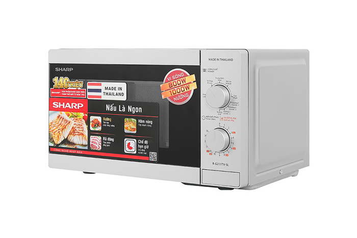 Hình ảnh sản phẩm - [R-G211TV-SL] Lò Vi Sóng Sharp Có Nướng 21 Lít