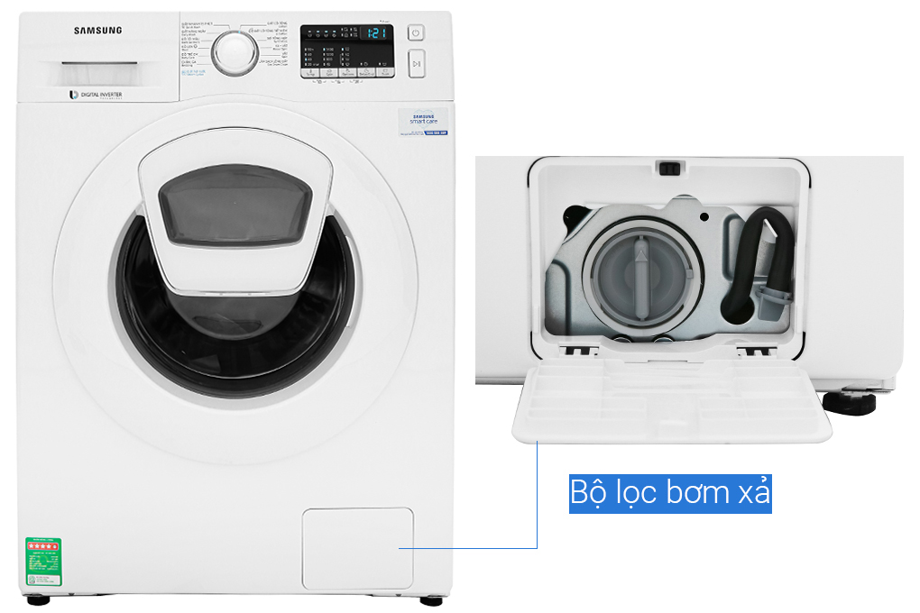 Hình ảnh sản phẩm - [WW90K44G0YW/SV] Máy giặt Samsung Addwash Inverter 9 Kg 