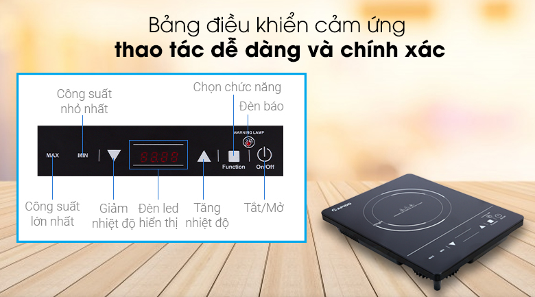 Bếp hồng ngoại Rapido RC2000ES - Có bảng điều khiển cảm ứng